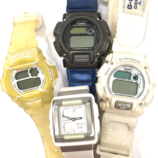 2台 CASIO Baby-G 腕時計 CASKET BG-80 クォーツ 未稼働品 含む DW-8800 BG