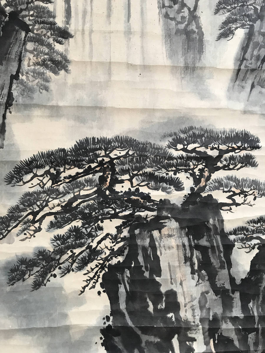 ★古寶堂★蒐集KHD1097『宋文治・山水・山高水長図』・中国近代山水画家・掛軸・紙本・中国美術・伝来書画・肉筆保証