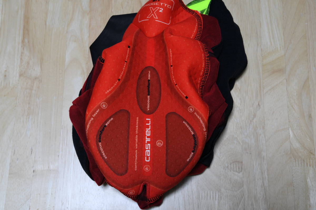 CASTELLI カステリ ROSSO CORSA ビブタイツ サイズL Castelli
