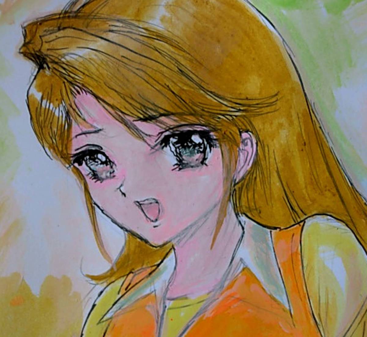 A385手描き同人イラスト、勇者ライディーン・桜野マリ(手描き 