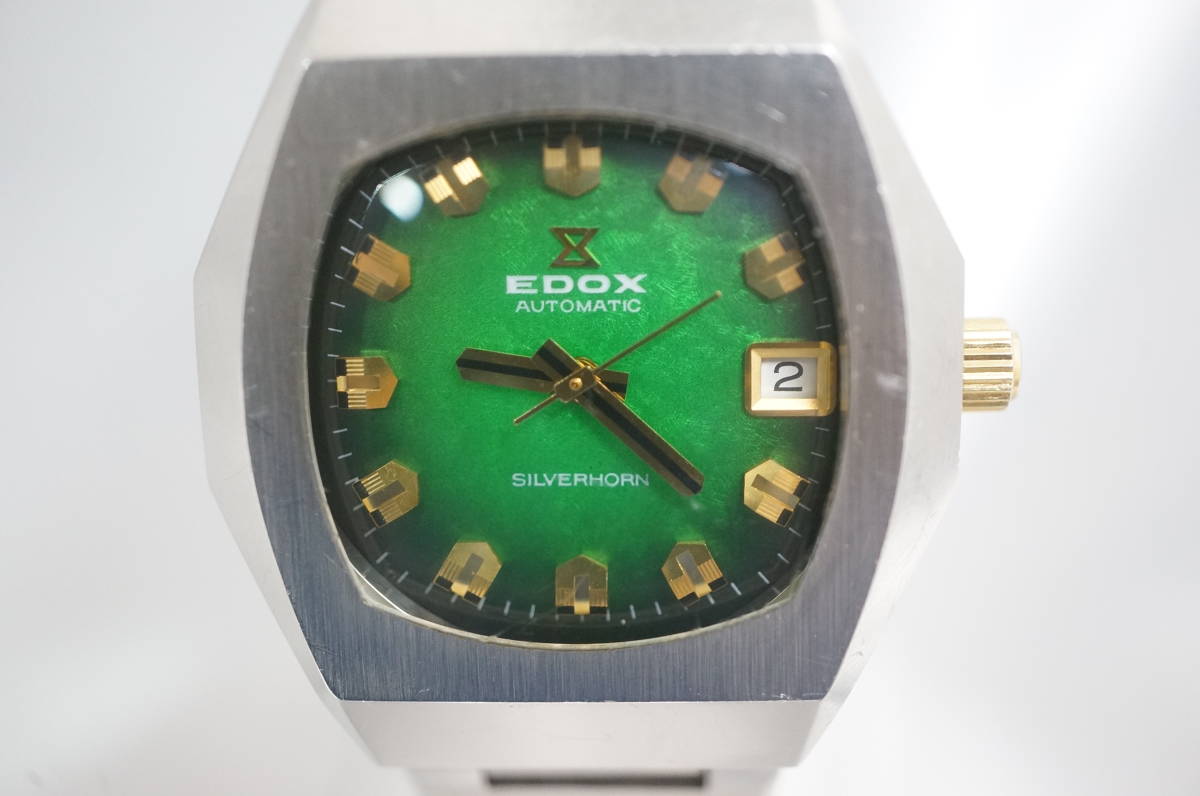 EDOX SILVER HORN 自動巻き メンズ腕時計 エドックス◇1970年代 △EDOX 