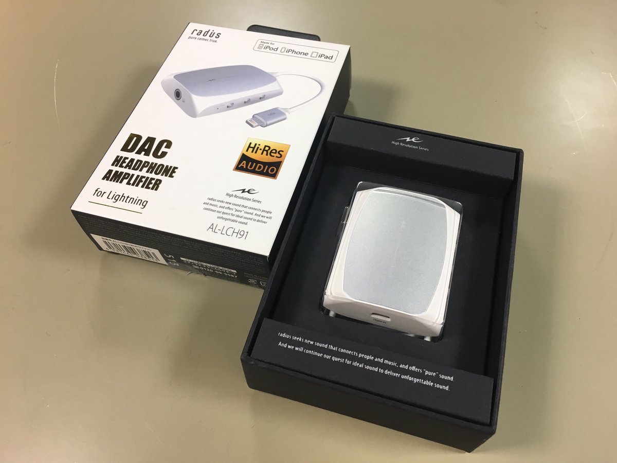楽器 その他 Radius iOS専用 ヘッドホンアンプ AL-LCH91W ハイレゾ音源対応
