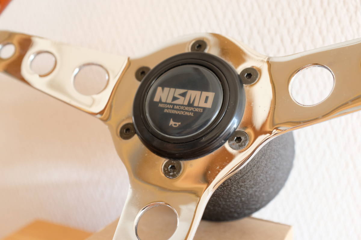 絶版☆NISMO365Aタイプ レザー ステアリング ☆旧ロゴホーン＆OPパッド