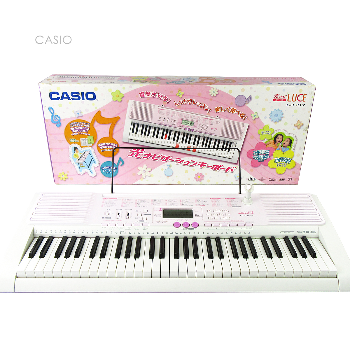 CASIO カシオ LUCE ルーチェ 光ナビゲーション キーボード LK-107 電子