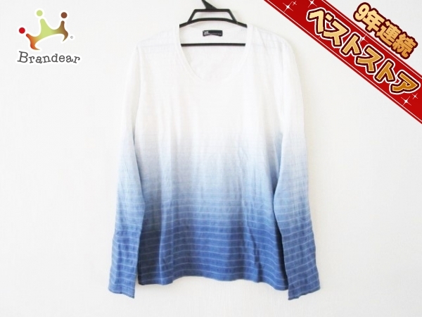 限定SALE，最新作 トルネードマート TORNADO MART トップス 長袖Tシャツ サイズL 白&times;ブルー メンズ Zero/グラデーション/ボーダー(長袖Tシャツ)｜売買されたオークション情報、yahooの商品情報をアーカイブ公開 男性用