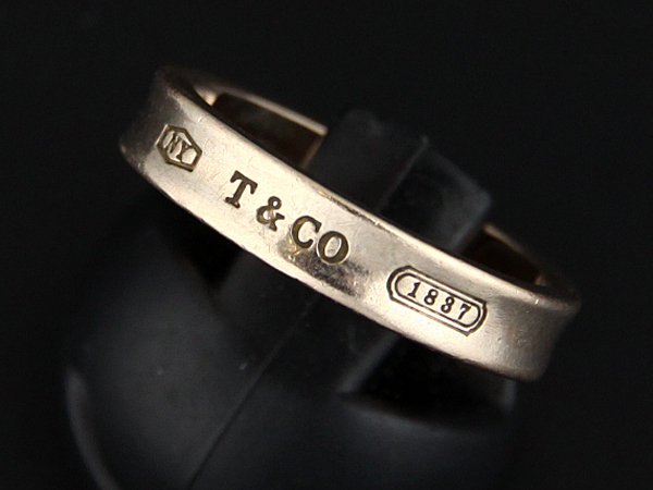目玉】TIFFANY & Co. ティファニー 1837ナローリング メタル ピンク