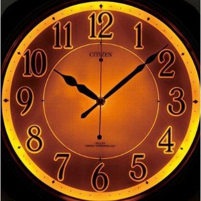 訳あり アウトレット品 シチズン CITIZEN リバライトM801 茶色木枠電波壁掛け時計アナログ4MY801-006 リズム時計工業