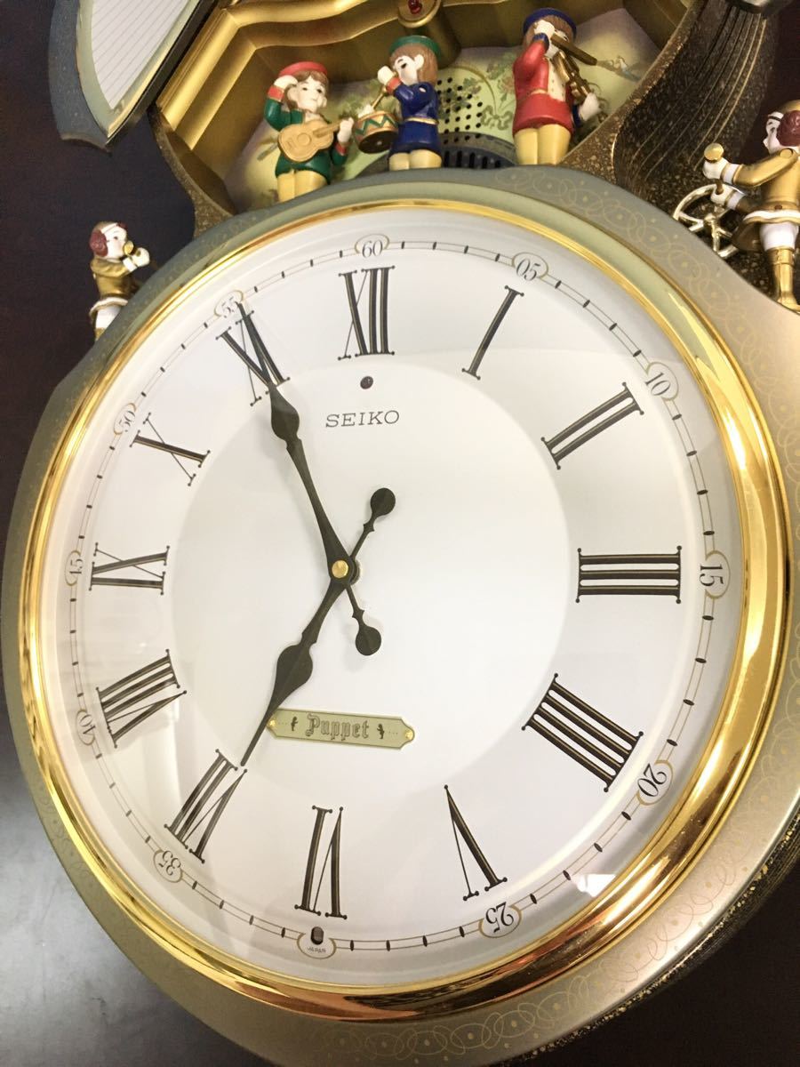A646 SEIKO Puppet セイコー RE515B 掛け時計 からくり時計 1スタ