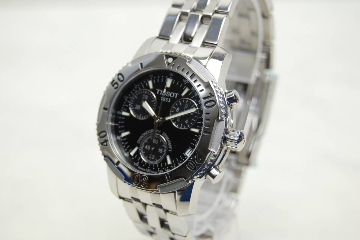 ほぼ未使用　ティソ クロノグラフ PRS200 クォーツ メンズ デイト TISSOT