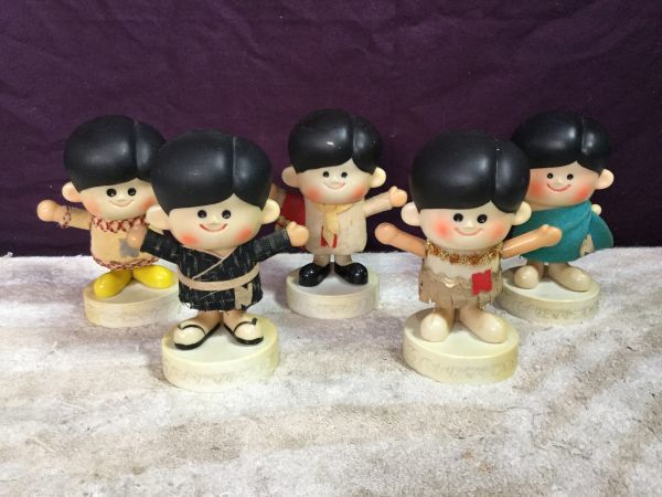 昭和レトロ 当時物 ナショナル坊や ソフビ人形 5体セット 検 販促品