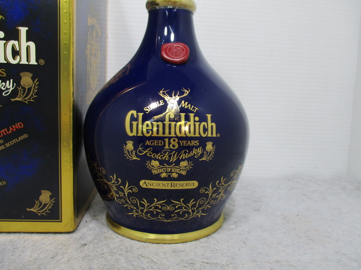 GLENFIDDICH 18年 グレンフィディック 陶器ボトル ブルー シングル