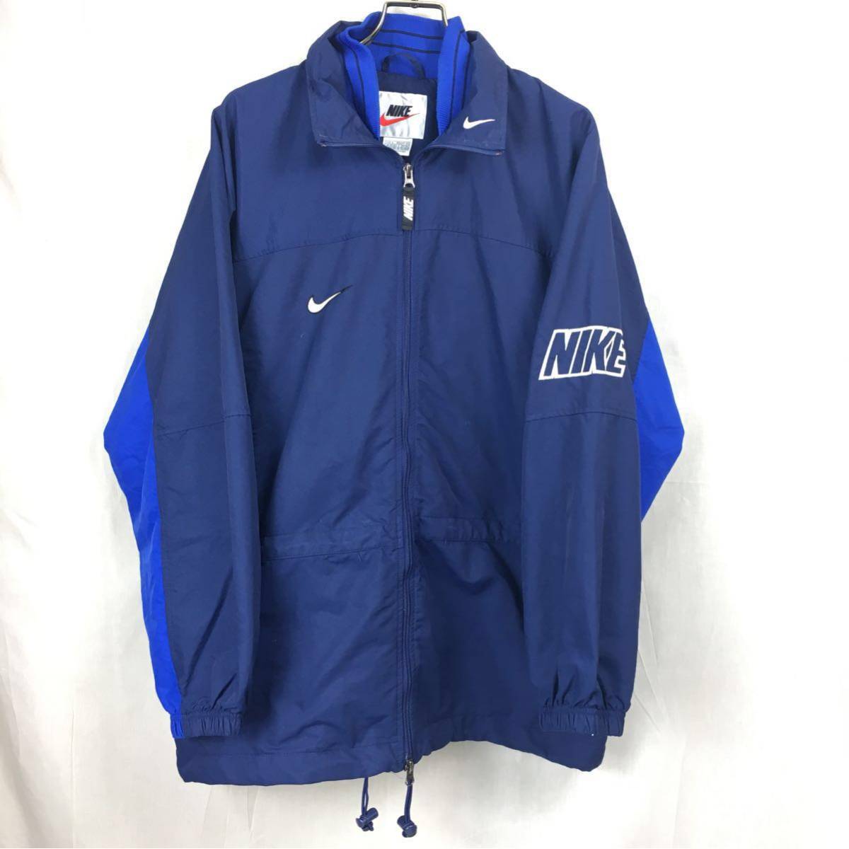 NIKE ナイキ 90s ナイロンジャケット 銀タグ ブルー ナイロン 90年代 L
