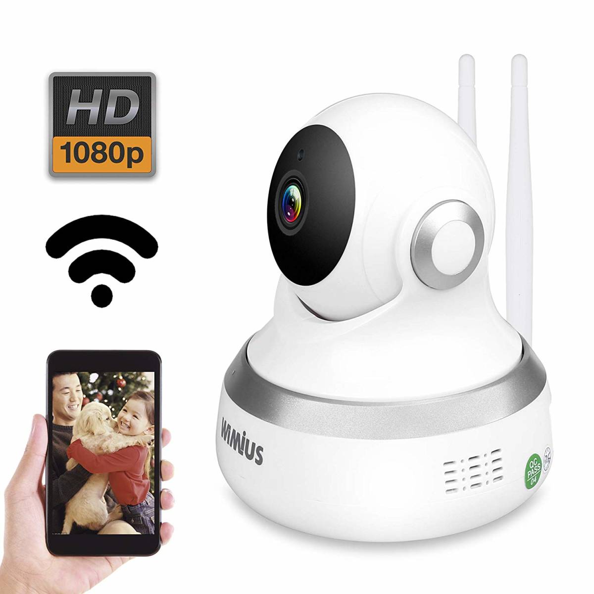 ☆未使用☆ ネットワークカメラ 1080P フルHD 200万画素WIFI