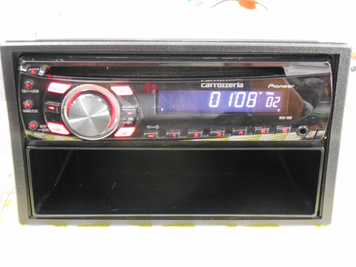 あ-137☆カロッツェリア DEH-360☆CDデッキ FM/AMラジオ ※ストリーム