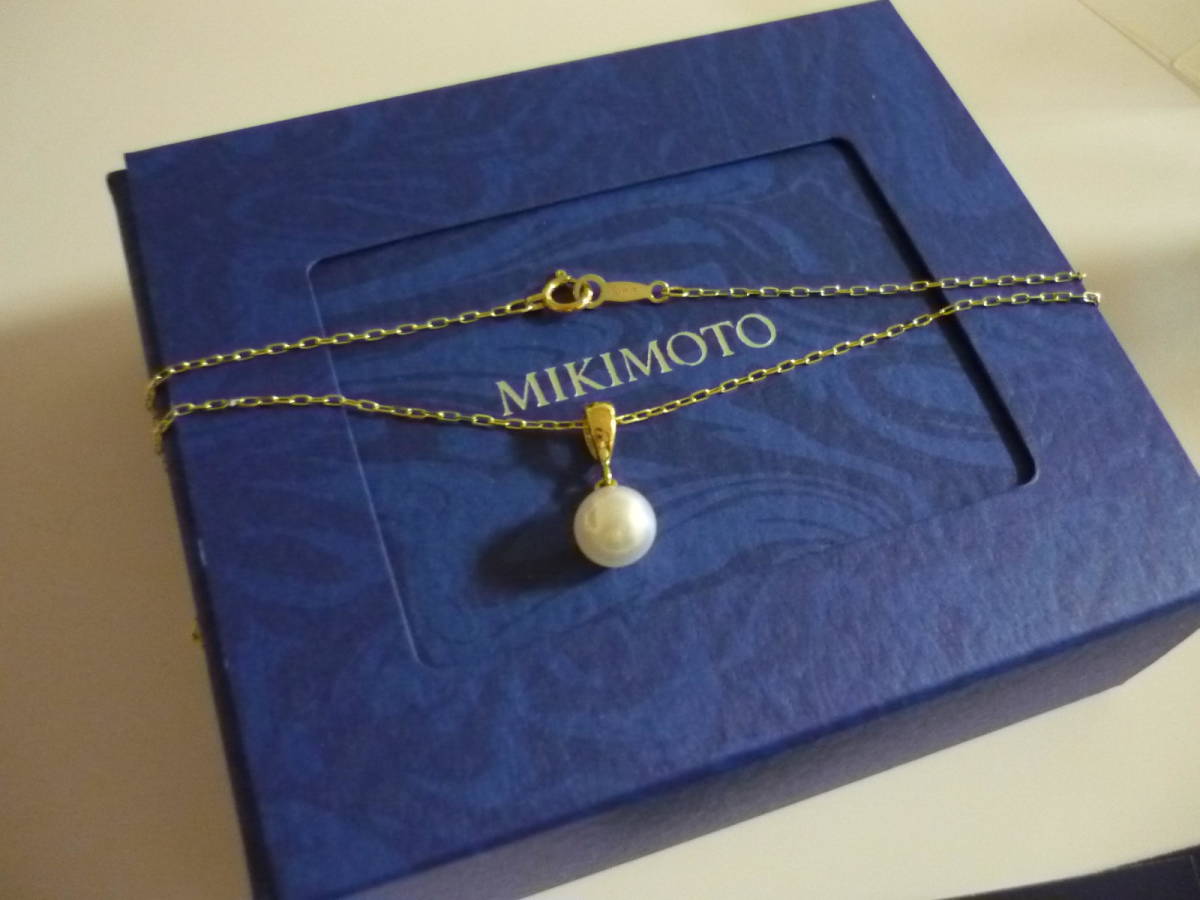 ミキモト K18YG 一珠 パール 6.5mm ネックレス 付属品付 MIKIMOTO 