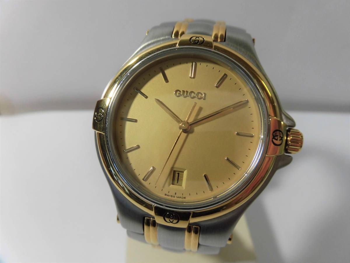 ブランド腕時計 ◎ GUCCI ◎ グッチ 9040M メンズクォーツ時計 コンビ