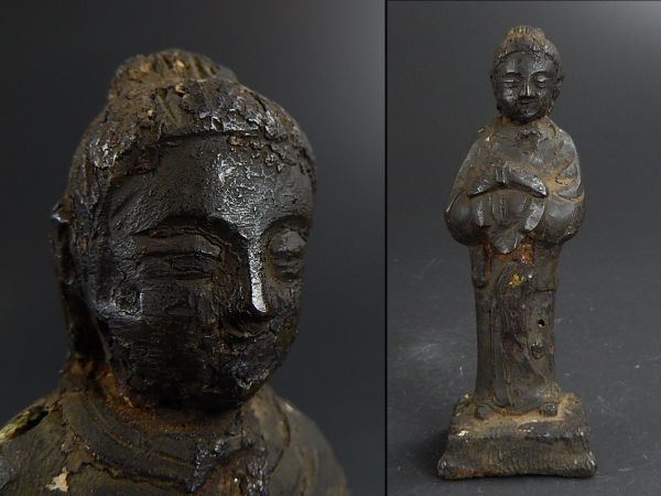 中国古玩 唐物 仏教美術 古銅造 明仏 仏像 古作 時代物 極上品 初だし