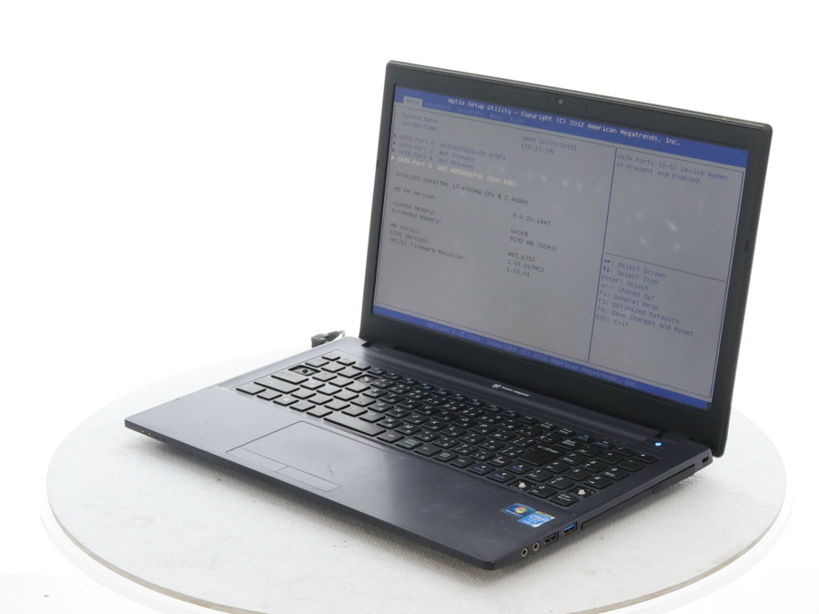 mouse computer ノートPC Core i7 4700MQ 2.40GHz 8GB 500GB□現状品 