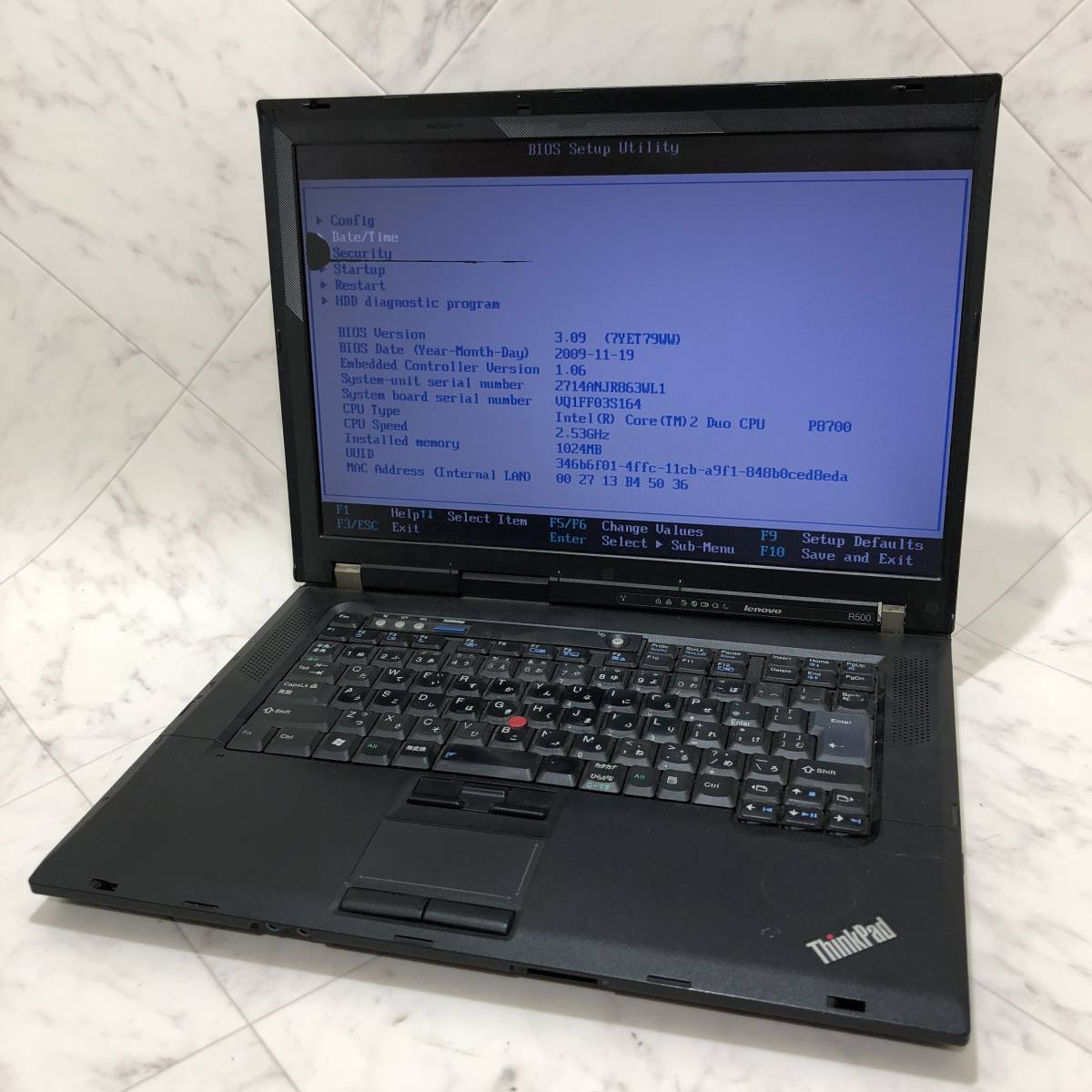 Thinkpad R500 1円~ ジャンク 15インチ Lenovo Thinkpad R500 ノートパソコン Core 2Duo 1GB 640GB DVDRW ...