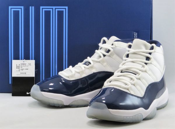  国内正規品/ NIKE AIR JORDAN 11 RETRO 28.5cm エア ジョーダン 11 レトロ US10.5 378037-123 ホワイト/ネイビー 本文画像あり(28.5cm)｜売買されたオークション情報、yahooの商品情報をアーカイブ公開 - オーク 28.5cm