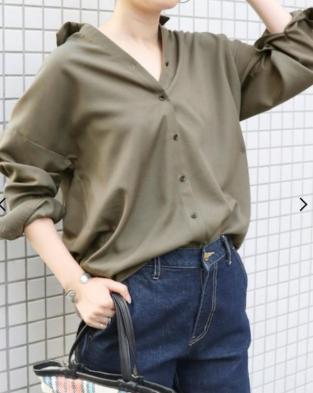 SALE，低価 テンセルダンガリーオーバーシャツ SLOBE IENA スローブ イエナ 2018AW カーキ(長袖シャツ)｜売買されたオークション情報、yahooの商品情報をアーカイブ公開 - オークファン トップス