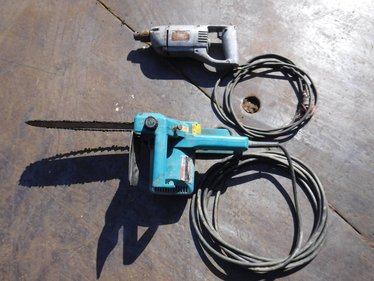 №2165　電動チェーンソー　マキタ　5012B　刃の長さ300㎜　ドリル　電動工具セット　中古　チェーンソー　木工機械　DIY　