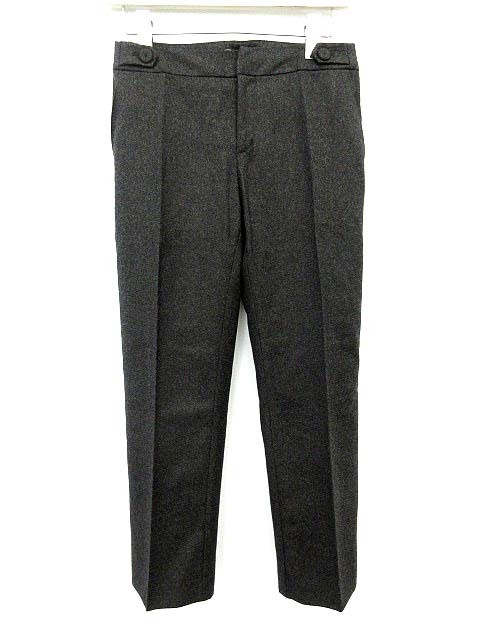 CN＊ご希望額コメントにて承ります＊フォクシー カシミヤ ウール混パンツ フォクシー FOXEY ウール パンツ カシミヤ混 スラックス 38 グレー