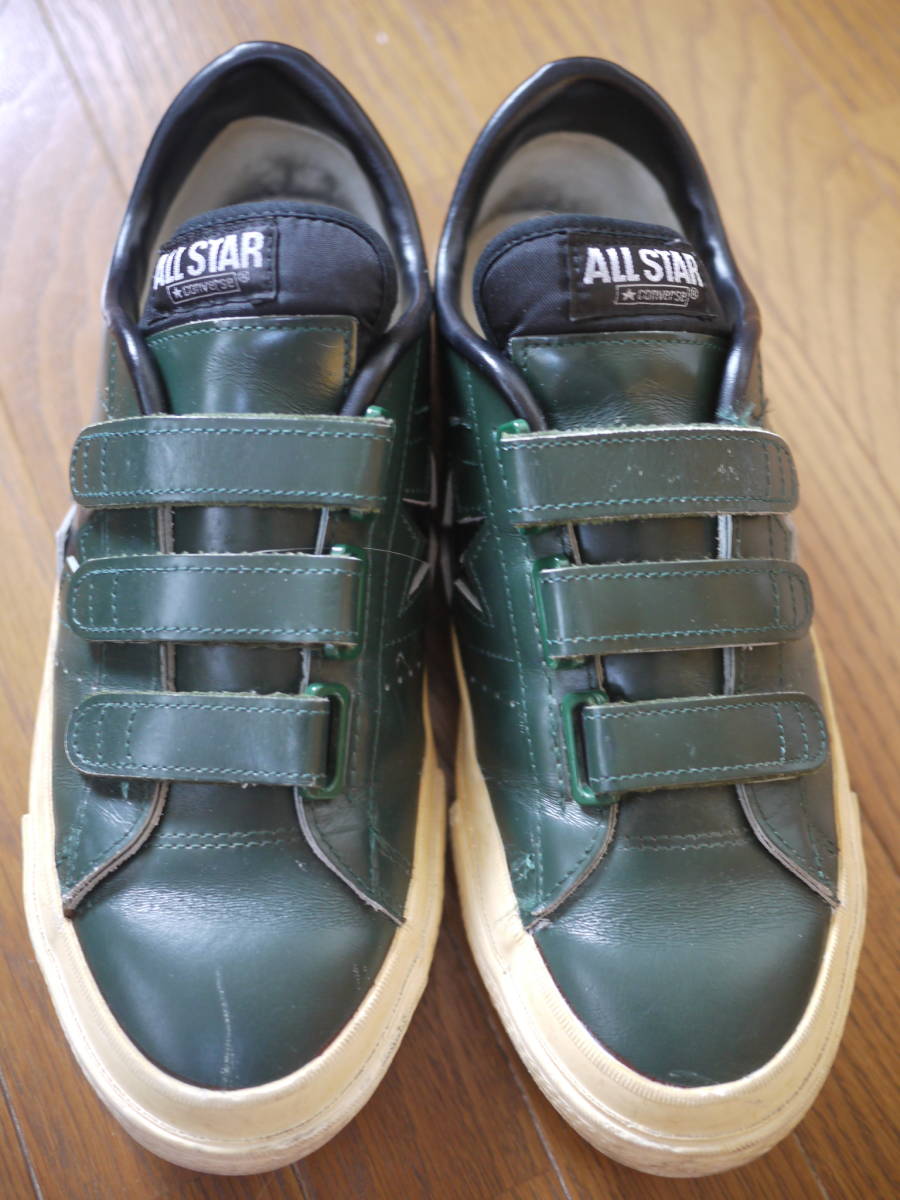 日本製 コンバース converse レザーワンスターＶ3 緑黒 検チャックテーラージャックスターオールスター