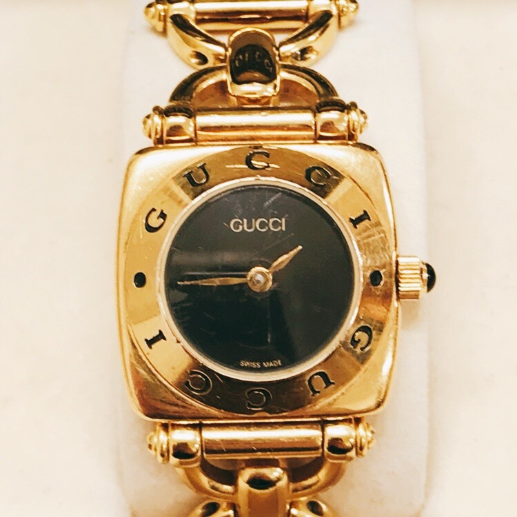 GUCCI レディース腕時計☆6400L／19cm／20mm／ゴールド色／クォーツ／元箱付／動作確認済／グッチ／チェーンベルト／DD0