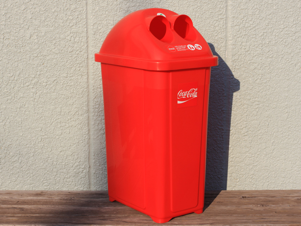 コカコーラ　Coca-Cola　ゴミ箱　ごみ箱　ダストボックス　非売品　レトロ ○非売品○中古 コカ・コーラ coca-cola 空き缶入れ ダストボックス
