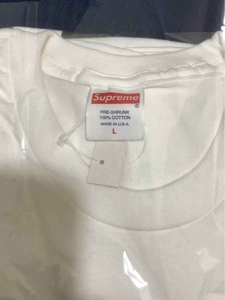 新品未使用 supreme 17aw Nas Tee 白 L シュプリーム ナズ Tシャツ 本物証明 確実正規品 photo white 半タグ付き