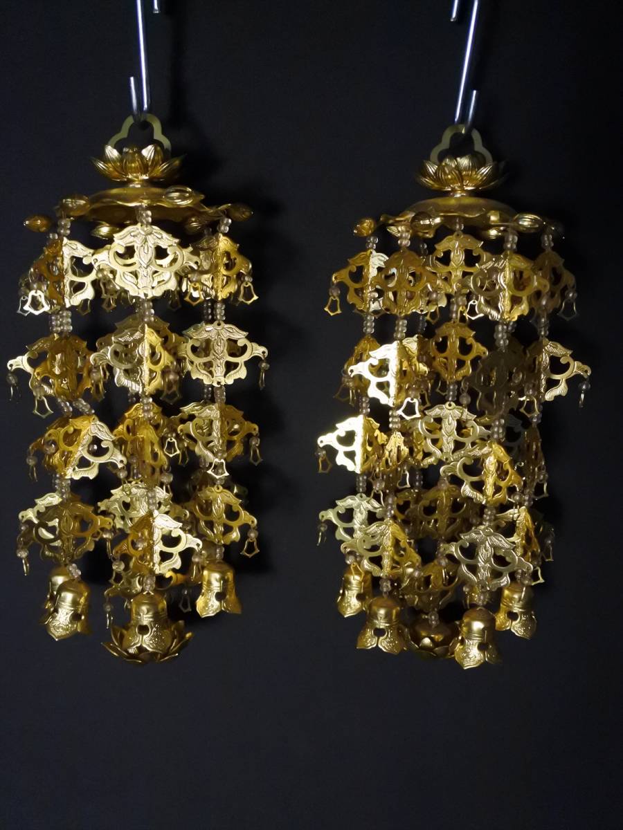  瓔珞 4段7下がり 状態良好 アルミ製 仏壇 仏具 装飾品 荘厳具 1020AF(仏具一般)｜売買されたオークション情報、yahooの商品情報をアーカイブ公開 - オークファン 仏具一般
