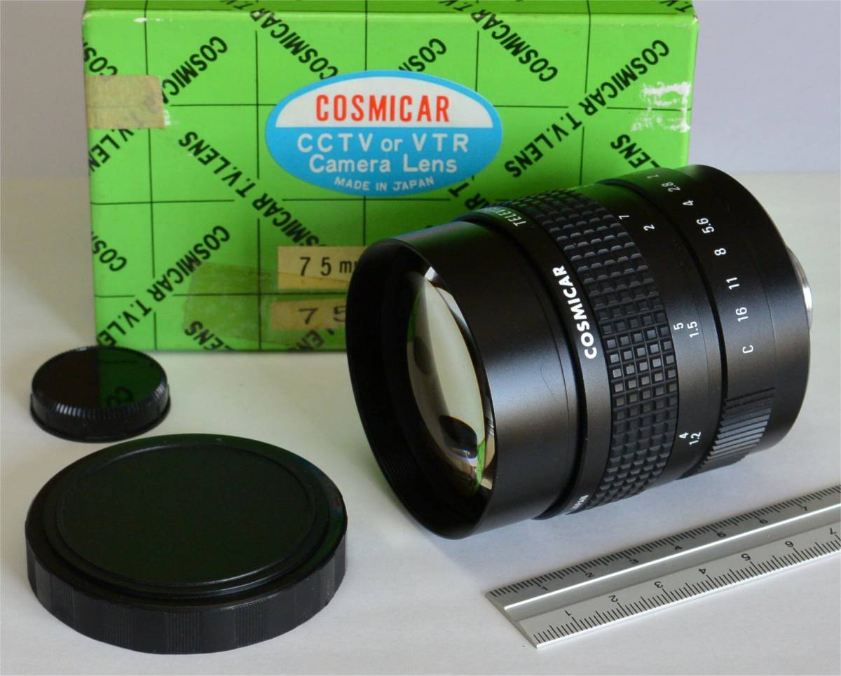 Cosmicar COSMICAR/PENTAX Cマウントレンズ B7514C 75mm F1.4 1” FA産業用 動作確認 ニコン1(レンズ)|売買された ...
