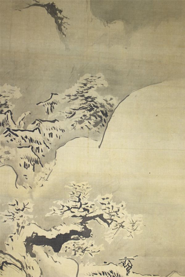 狩野常信/布袋図/川渡布袋図/掛軸/名家伝来/Z-512 狩野常信⁄布袋図⁄川渡布袋図⁄掛軸⁄名家伝来⁄Z-512 狩野常信⁄布袋図⁄