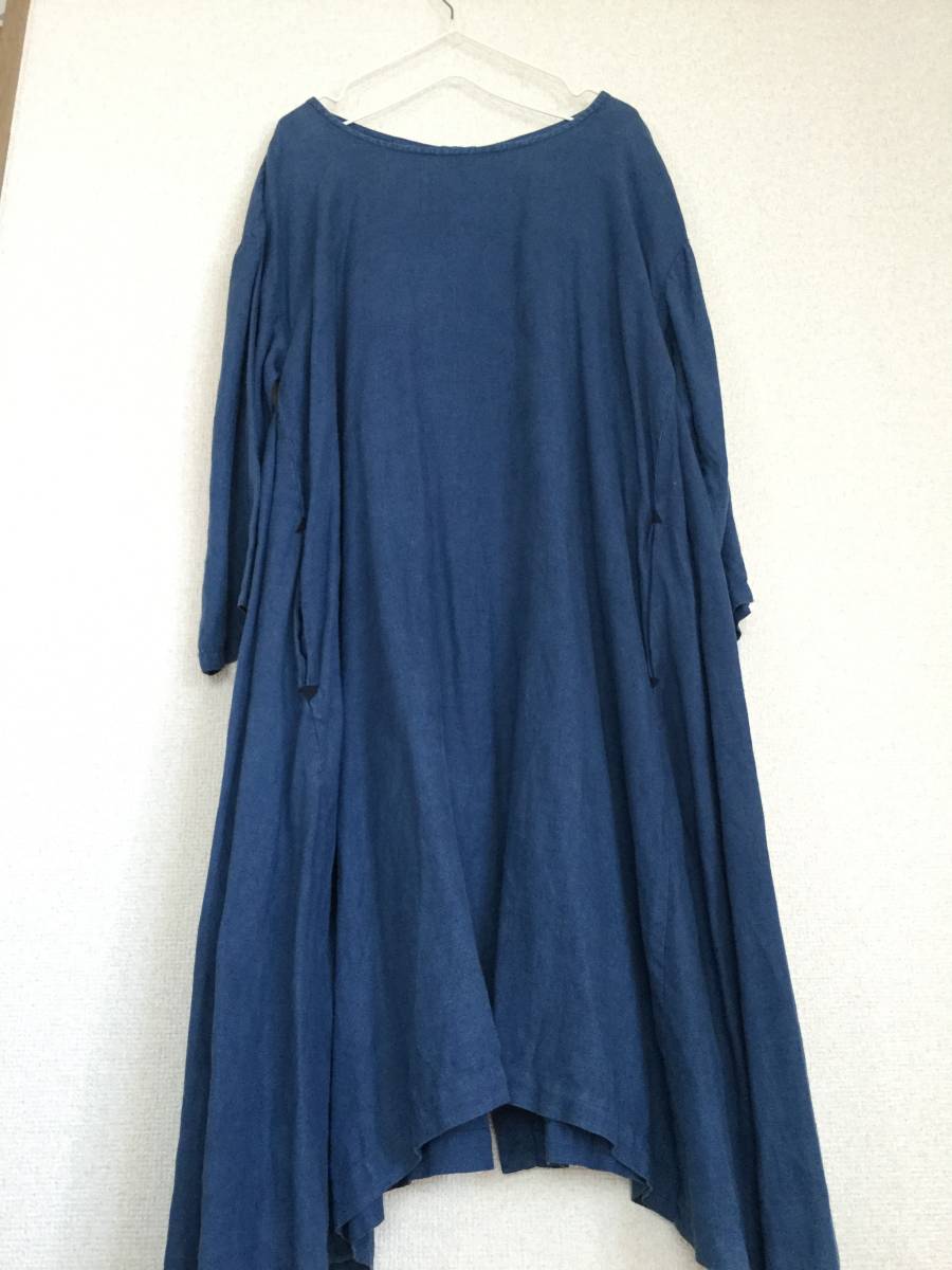 レディース nest Robe リネンインディゴ2wayワンピース