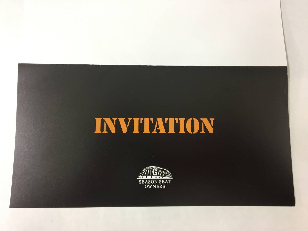非売品 シーズンシートオーナー感謝祭2017 記念プレート ジャイアンツ11月23日(金)シーズンオーナー感謝祭 招待状 2枚 GIANTS