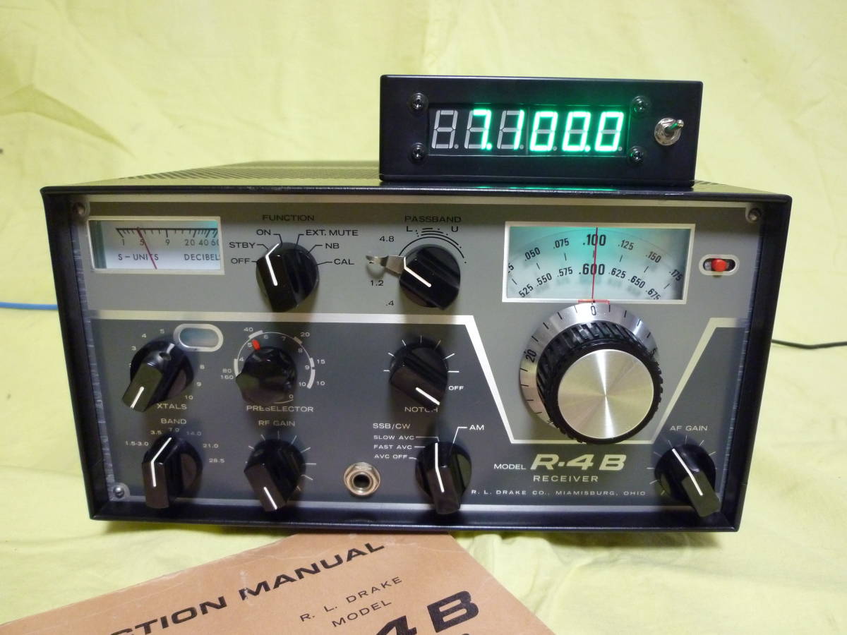 受信機 ◆ DRAKE ドレーク R-4B ◆ 整備済　動作品 ◆ デジタル表示器付属 ◆ オリジナル取説付き ◆