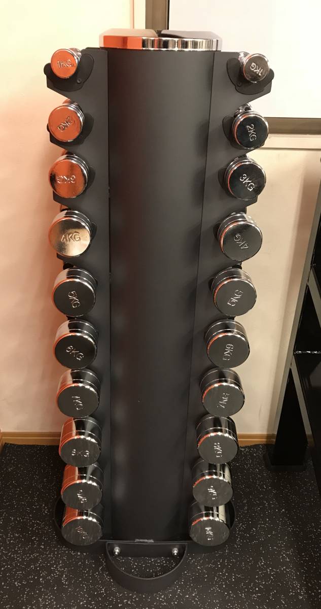 クロームダンベル クロームダンベル セット 1～10kg ダンベルラック