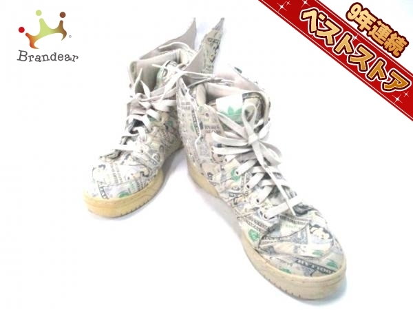 【2025，品質保証】 ジェレミースコット JEREMY SCOTT 靴 スニーカー コットン アイボリー&times;グレー&times;グリーン メンズ adidas/ハイカット/羽/紙幣柄(その他)｜売買されたオークション情報、yahooの商品情報をアー その他
