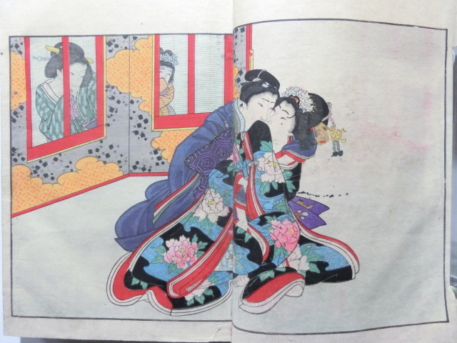 吾妻源氏 3冊揃/歌川豊春/浮世絵/春画/艶本/木版画/和本/古文書