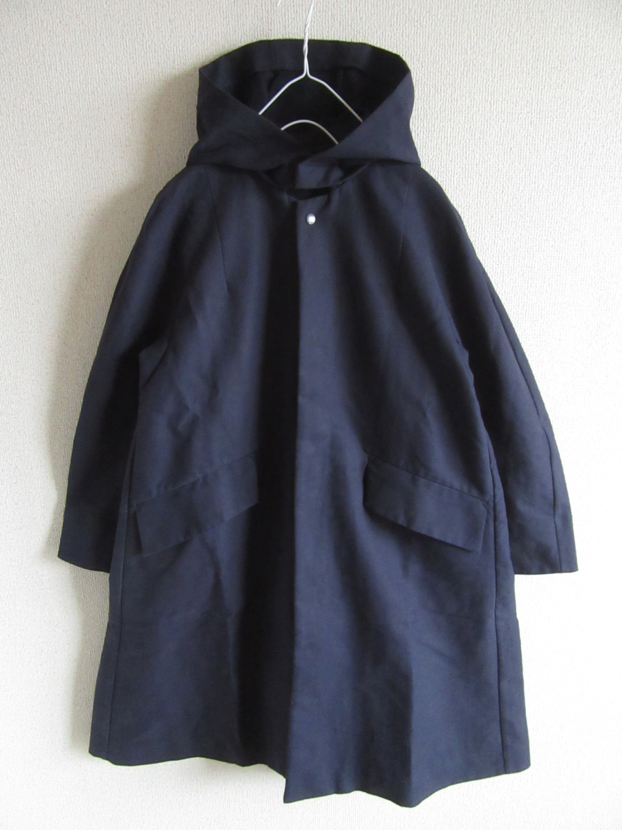 極美品】 45R 【Wクロス テント コート】【定価￥70，200】 ネイビー 