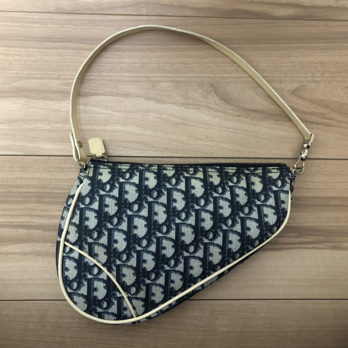 DIORディオールサドルバッグ ディオール サドル) サドル キャンバス バッグ・カバン ディオール サドルバッグ ハンドバッグ ブルー レディース 一円スタート