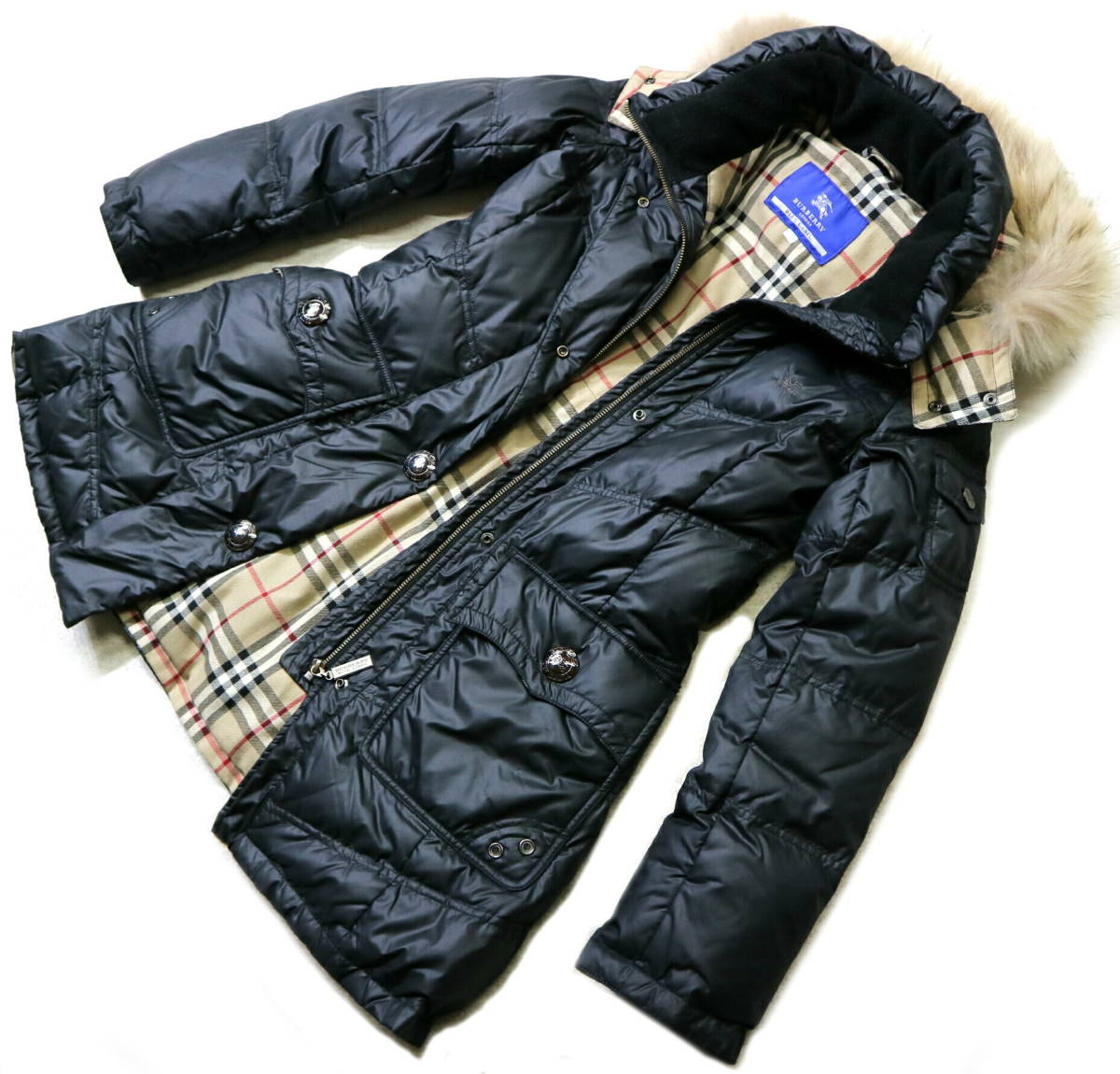 BLUE BURBERRY LABEL バーバリーブルーレーベル ノバチェック コート 