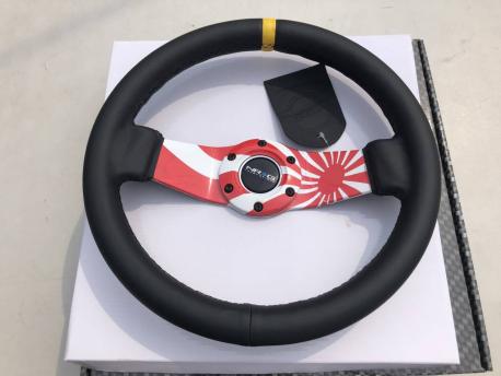 NRG 31.5Φ2スポーク フラッグ 1.5ディ―プ レザー USDM JDM stance 021R