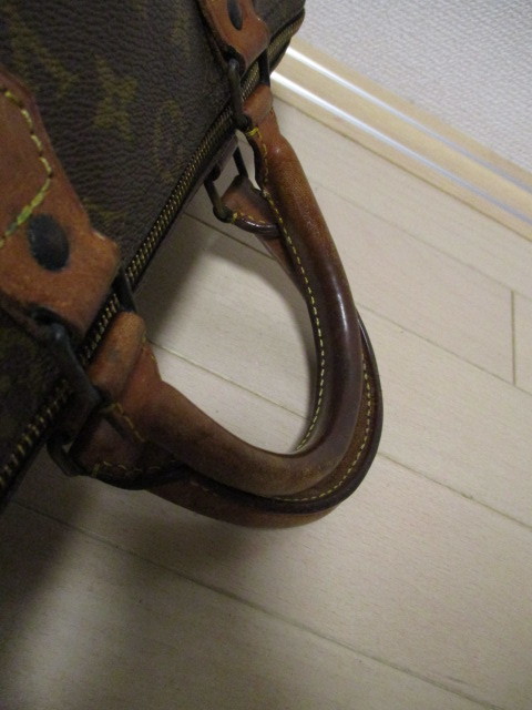 100円出品 ルイヴィトン スピーディ30 モノグラム ハンドバッグ ミニボストンバッグ 鍵 南京錠付き