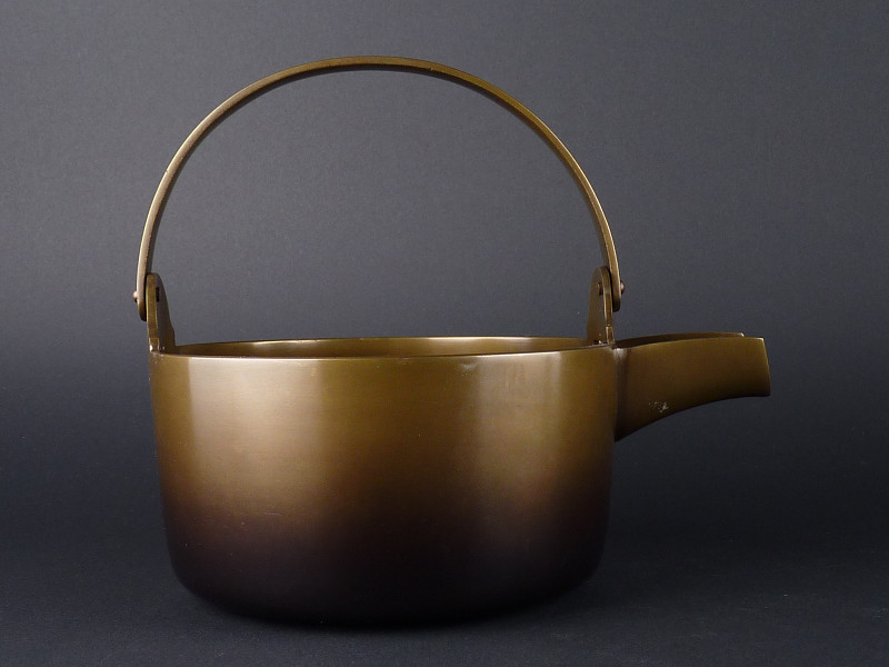 都屋】大野芳光 「唐銅 汁器」杓子付 茶懐石道具 高岡銅器 【公式通販】