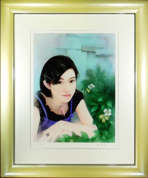 少女 写実 画 肉筆画 少女 直筆サインあり 写実画 舞妓I 舞妓I 肉筆