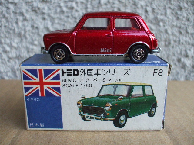 79年横浜高島屋トミカ F8 ミニ クーパー ワインレッド シール付き