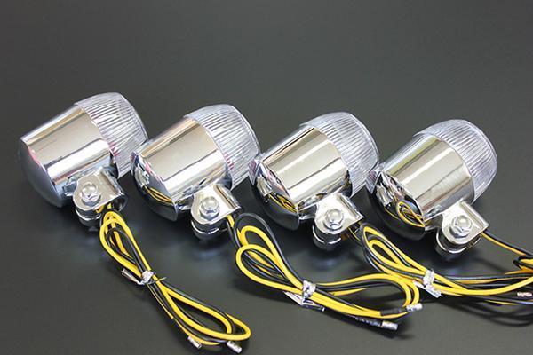 CB72 汎用 クリア/メッキ 新品 4個 アルミ 旧車 GX250 RD250 R1-Z GX250 TW225