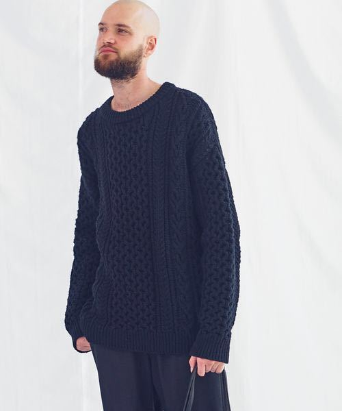 MERINO KNIT FRENCH P⁄O Merino French ARAN - AURALEE Knit ⁄ Auralee
